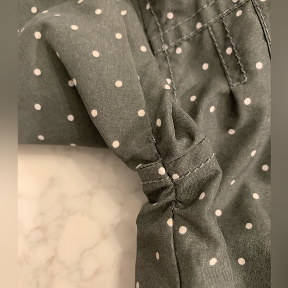 Mexx , girl size 9-12 months, charcoal grey white polka dot spring/fall jacket - Picture 10 of 13